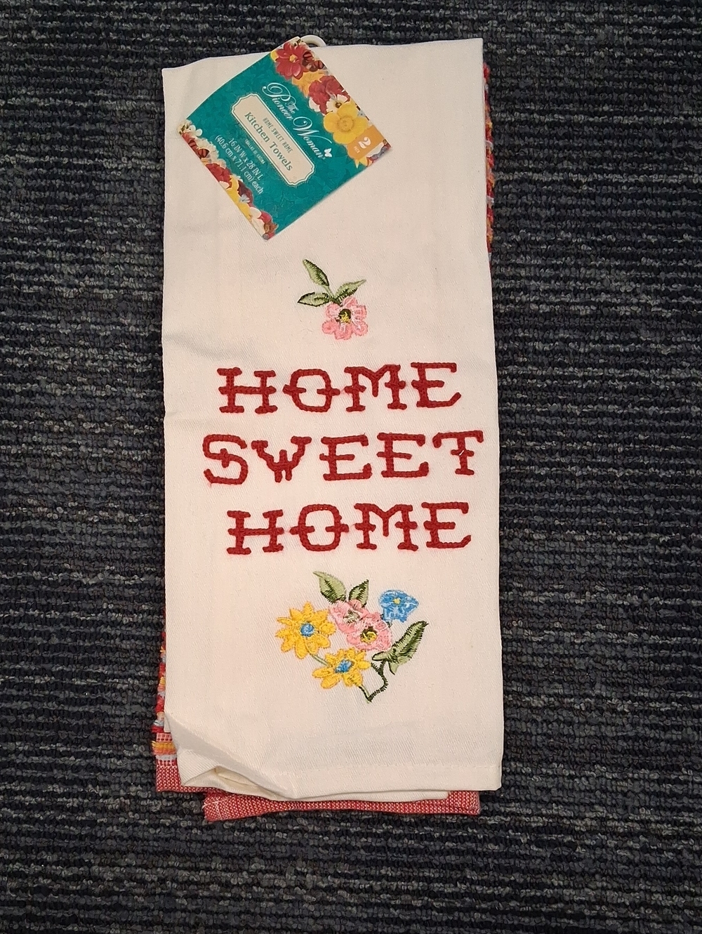 🎉2/$13 The Pioneer Woman Home Sweet Home Embroidered Kitchen Towel Set